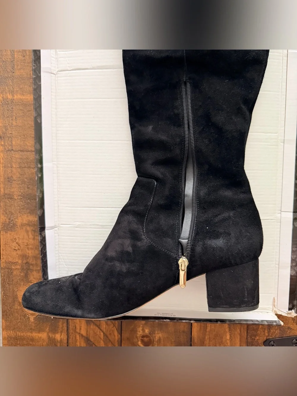 Sam Edelman Elina Black Over-the-Knee Suede Boots